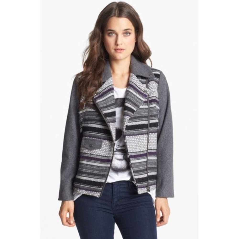 ElevenParis LA Collection Teofil Tweed Moto Jacket